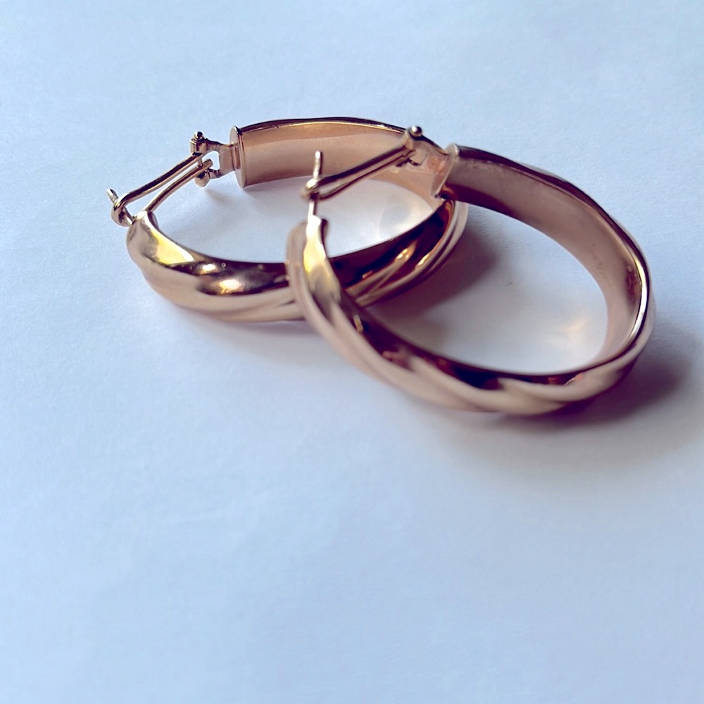 🔥 MILOR ROSE GOLD EARRINGS 🔥